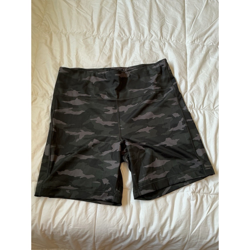 Women's 2X Athleta Bike Shorts Camouflage Ultimate Stash  Pocket High Rise 7" LN